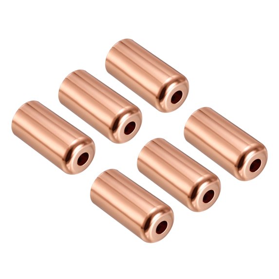 Uxcell Decorative Lamp Base Holder Cover Sleeve E14 Lamp Socket Cup Rose Gold 6 Pack