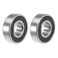 thumbnail image 1 of Uxcell Deep Groove Ball Bearing Double Sealed ABEC-3 Z1 Bearings Metal Silver Tone 2pcs 0.67''x1.57''x0.47'', 1 of 4