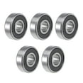thumbnail image 1 of Uxcell Deep Groove Ball Bearing Double Sealed P6 Z1 Level Bearings Metal Silver Tone 5pcs 0.28''x0.75''x0.24'', 1 of 3