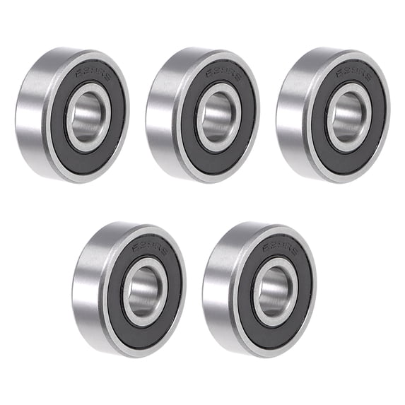 Uxcell Deep Groove Ball Bearing Double Sealed P6 Z1 Level Bearings Metal Silver Tone 5pcs 0.35''x1.02''x0.31''