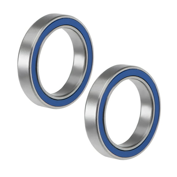Uxcell Deep Groove Ball Bearing Thin Section Double Seal Chrome Steel Blue Cover 15x21x4mm