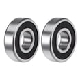 thumbnail image 1 of Uxcell Deep Groove Ball Bearings Metric Double Sealed High Carbon Steel Z2 Bearing, 25mmx62mmx17mm, 1 of 4