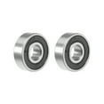 thumbnail image 1 of Uxcell Deep Groove Ball Bearings Metric Double Sealed Rollers Chrome Steel Silver Tone 1pcs 0.28''x0.75x0.24'', 1 of 4