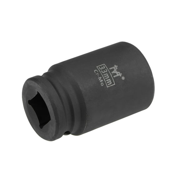 Uxcell Deep Impact Socket 3/4" Drive 33mm 6Point Chrome Molybdenum Steel Black