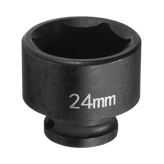 Uxcell Deep Impact Socket 3/8" Drive by 24mm Metric 6 Point Socket 30mm Long