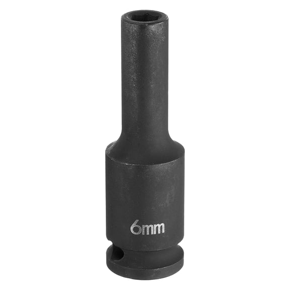 Uxcell Deep Impact Socket 3/8" Drive by 6mm Metric 6 Point Socket 65mm Long