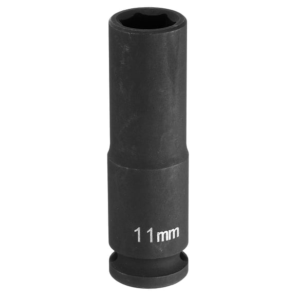 Uxcell Deep Impact Socket 3/8" Drive by 11mm Metric 6 Point Socket 65mm Long