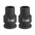 thumbnail image 1 of Uxcell 2pcs Deep Impact Socket 3/8" Drive by 8mm Metric 6 Point Socket 30mm Long, 1 of 7