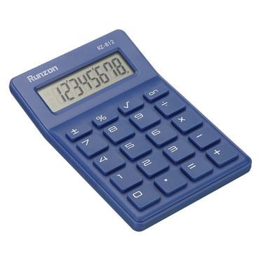 Uxcell Desk Basic Cute Calculator, Desktop Calculators Battery Powered with 8 Digit Style 2, Dark Blue