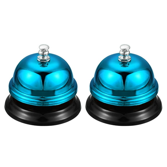 Uxcell Desk Bell, 65mm(2.56") Dinner Bell for Restaurants Hotel, Service Bell, Blue