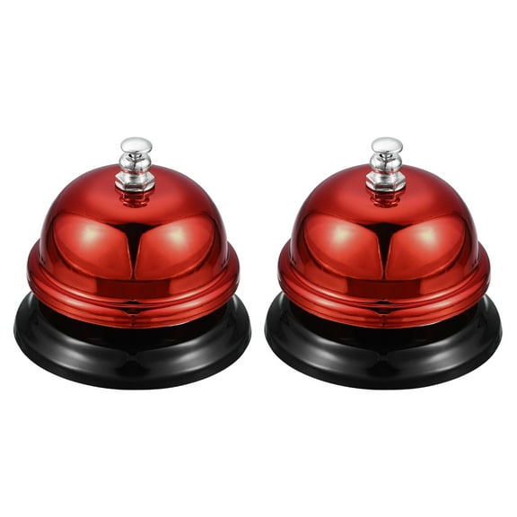 Uxcell Desk Bell, 65mm(2.56") Dinner Bell for Restaurants Hotel, Service Bell, Red