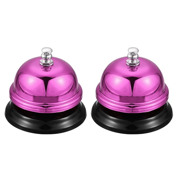 Uxcell Desk Bell, 65mm(2.56") Dinner Bell for Restaurants Hotel, Service Bell, Rose Red