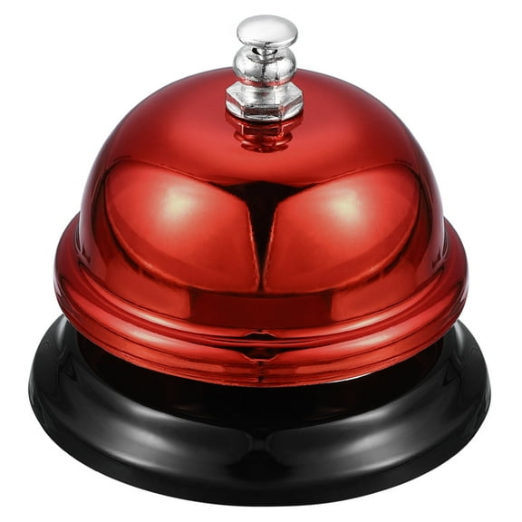 Uxcell Desk Bell, 65mm(2.56") Dinner Bell for Restaurants Hotel, Service, Red