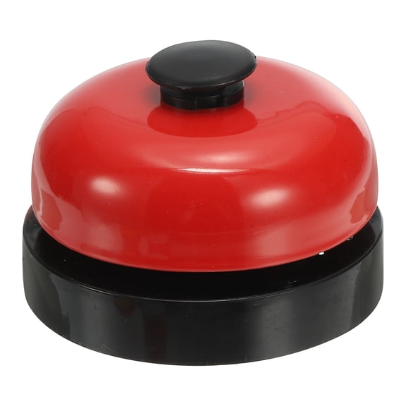 Desk Call Bell 2.5" Diameter, Dinner Desk Front Bell, Black/Red