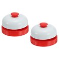 thumbnail image 1 of Desk Call Bell 2.5" Diameter, Dinner Desk Front Bell, Red/White 2Pcs, 1 of 7