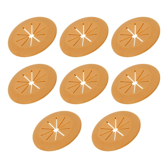 Uxcell Desk Grommet 1-9/16", Round Cable Grommet Cord Hole Cover with Adhesive Tape, Light Brown 8 Pcs