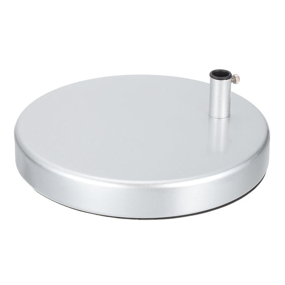 Uxcell Desk Lamp Base, 7.5 Inch Round Table Lamp Display Stand Replacement, Silver