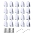 thumbnail image 1 of Uxcell Desk Partition Clips for 2-18mm Thick Partition Guard Bracket Support for Holding Screen,Bright White 20pcs, 1 of 6