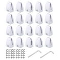 thumbnail image 1 of Uxcell Desk Partition Clips for 2-18mm Thick Partition Guard Bracket Support for Holding Screen, White 20pcs, 1 of 6