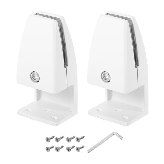 Uxcell Desk Partition Clips for 2-24mm Thick Partition Guard Bracket Support for Holding Screen, Bright White 2pcs