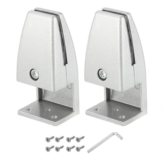 Uxcell Desk Partition Clips for 2-24mm Thick Partition Guard Bracket Support for Holding Screen, Silver 2pcs