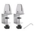 thumbnail image 1 of Uxcell Desk Partition Clips for 4-45mm Thick Partition Guard Bracket Support for Holding Screen, Silver 2pcs, 1 of 6