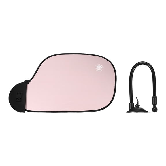 Uxcell Desk Shade, 22.8" Adjustable Cubicle Shade with Suction Cup Portable Foldable Cubicle Light Shield for Block Overhead Light Privacy Glare Reduction, Pink