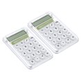 thumbnail image 1 of Uxcell Desktop Calculator, 2 Pack 8 Digit Mini Pocket Portable Desk Calculator Standard Function Style 1, White, 1 of 5