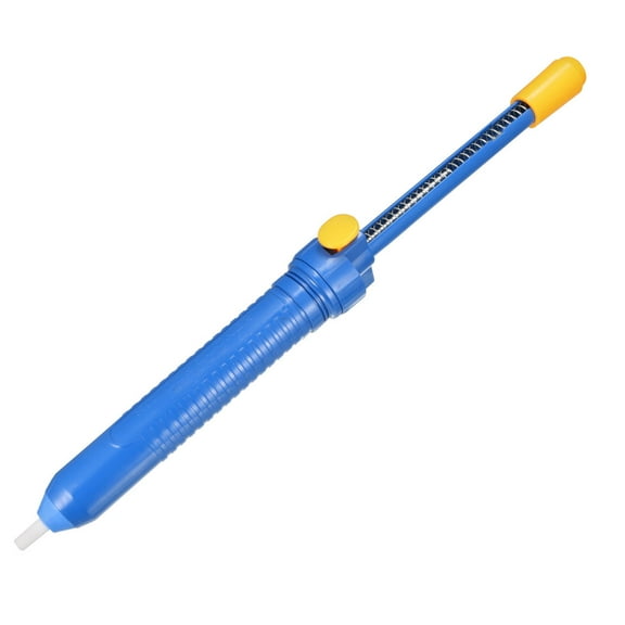 Uxcell Desoldering Pump Manual Vacuum Solder Sucker Removal Hand Tool 13.2" x 1" Blue
