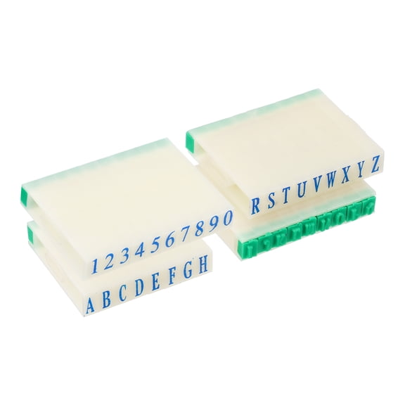 Uxcell Detachable Letter Stamps Number Stamps Character A-Z Digital 0-9 Stamp Combination Set Font Size 5x3mm, 2 Set