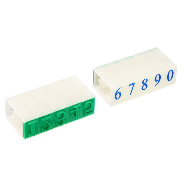 uxcell Detachable Number Stamps, 1 Set Character Rubber 0-9 Digits Stamp  Combination Number Stamp Custom Number Stamp