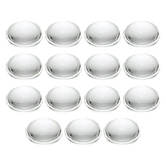 Uxcell Diameter 12.5mm Flat Convex Lens, 15 Pcs Height 4mm Acrylic LED Optical Convex Condenser Lens with Edge for Flashlight Car Bike Head Lamp Spotlight, Transparent