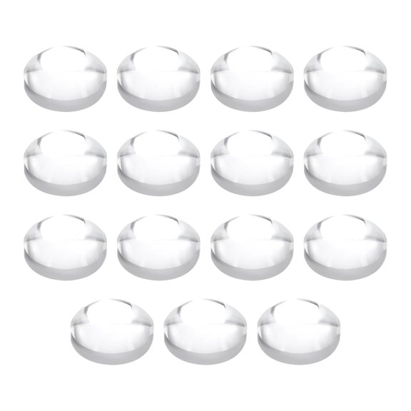 Uxcell Diameter 18mm Flat Convex Lens, 15 Pcs Height 8mm PMMA Acrylic LED Optical Convex Condenser Lens with Edge for Flashlight Car Bike Head Lamp Spotlight, Transparent