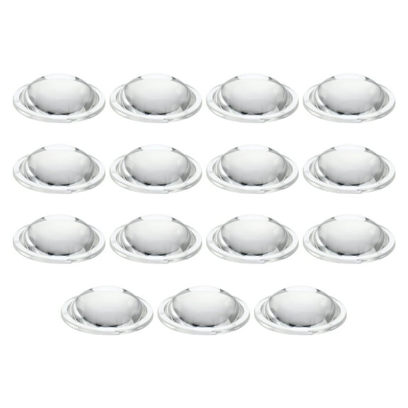 Uxcell Diameter 32mm Flat Convex Lens, 15 Pcs Height 8mm PMMA Acrylic LED Optical Convex Condenser Lens with Edge for Flashlight Car Bike Head Lamp Spotlight, Transparent