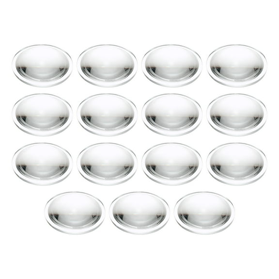 Uxcell Diameter 33mm Flat Convex Lens, 15 Pcs Height 8mm Acrylic LED Optical Convex Condenser Lens with Edge for Flashlight Car Bike Head Lamp Spotlight, Transparent