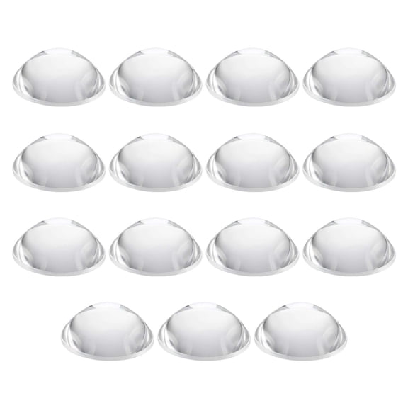 Uxcell Diameter 34mm Flat Convex Lens, 15 Pcs Height 14mm PMMA Acrylic LED Optical Convex Condenser Lens with Edge for Flashlight Car Bike Head Lamp Spotlight, Transparent