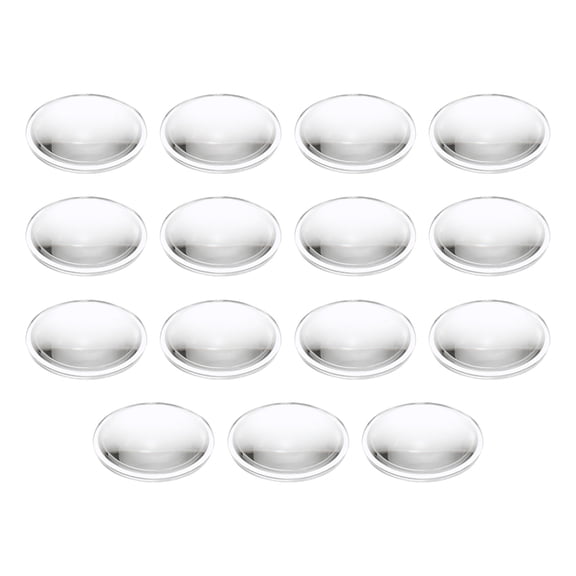 Uxcell Diameter 35mm Flat Convex Lens, 15 Pcs Height 8mm Acrylic LED Optical Convex Condenser Lens with Edge for Flashlight Car Bike Head Lamp Spotlight, Transparent