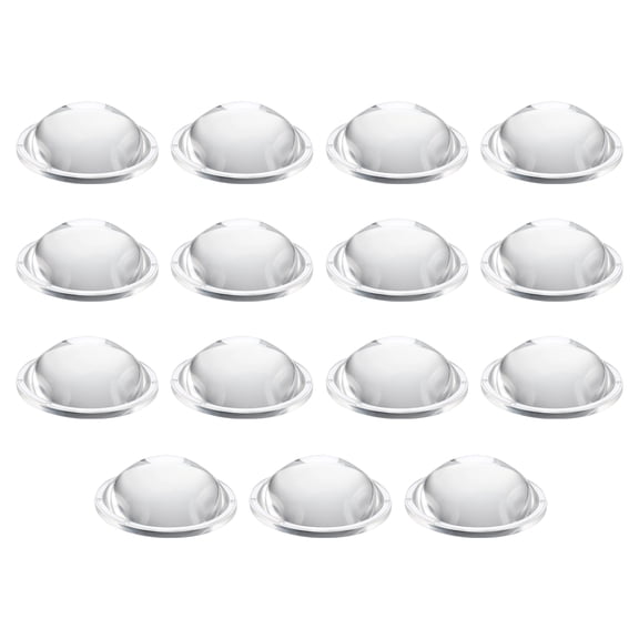 Uxcell Diameter 36mm Flat Convex Lens, 15 Pcs Height 12.5mm PMMA Acrylic LED Optical Convex Condenser Lens with Edge for Flashlight Car Bike Head Lamp Spotlight, Transparent