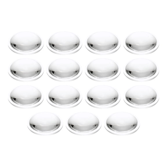 Uxcell Diameter 38mm Flat Convex Lens, 15 Pcs Height 9.7mm Acrylic LED Optical Convex Condenser Lens with Edge for Flashlight Car Bike Head Lamp Spotlight, Transparent