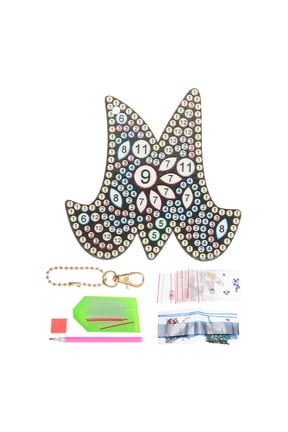 Diamond Art Keychains, 1 PCS DIY Crystal Rhinestones Key Chain for Gift, M