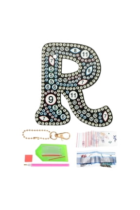 Diamond Art Keychains, 1 PCS DIY Crystal Rhinestones Key Chain for Gift, R