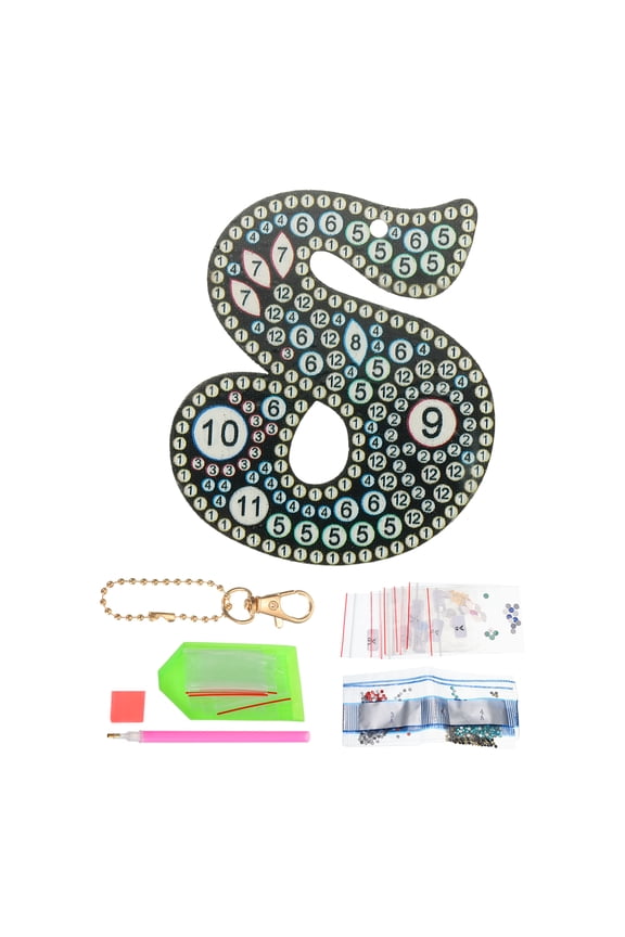 Diamond Art Keychains, 1 PCS DIY Crystal Rhinestones Key Chain for Gift, S