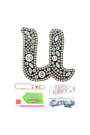 Diamond Art Keychains, 1 PCS DIY Crystal Rhinestones Key Chain for Gift, U
