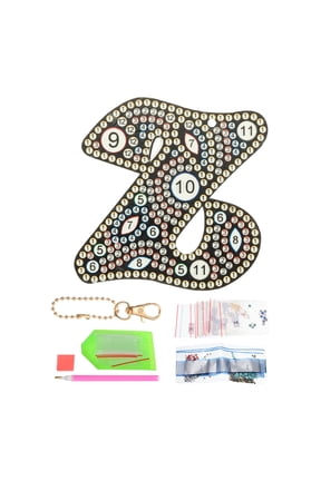 Diamond Art Keychains, 1 PCS DIY Crystal Rhinestones Key Chain for Gift, Z