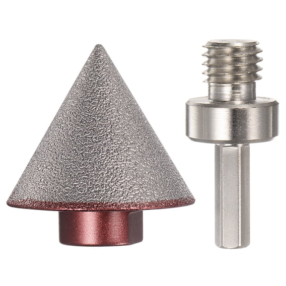 Uxcell Diamond Beveling Chamfer Bits 1.89" Dia 5/811 Thread Cone Bit with Adapter