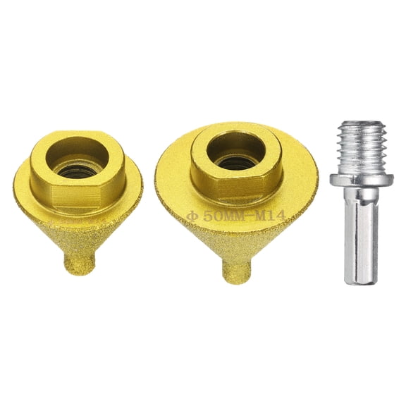 Uxcell Diamond Beveling Chamfer Bits Set 0-1.5" 0-2" Dia M14 Thread with Adapter