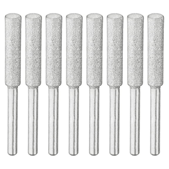 Uxcell Diamond Chainsaw Sharpener [8pcs] - Chainsaw Sharpening for Chain Saw, Jewelry, Stone, Wood- [Silver- 3/16 Inch]