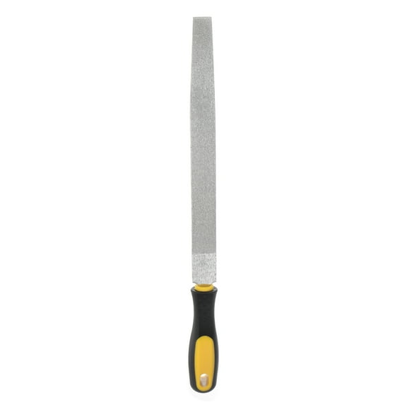Uxcell Diamond Coated File 10 Inch 80 Grits Flat Files Tools with Plastic Handle for Metal Glass Stone Grinding