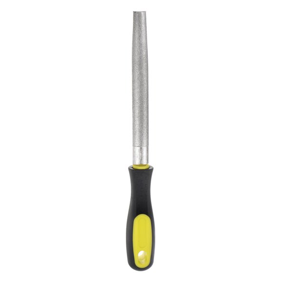 Uxcell Diamond Coated File 6 Inch 80 Grits Half Round Files Tools with Plastic Handle for Metal Glass Stone Grinding