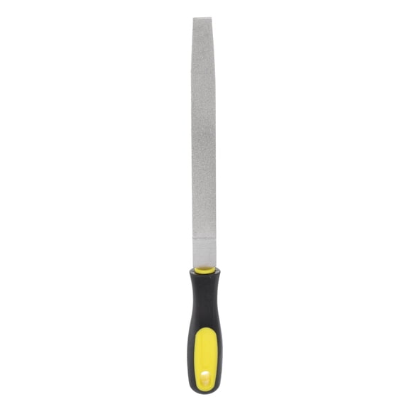 Uxcell Diamond Coated File 8 Inch 80 Grits Flat Files Tools with Plastic Handle for Metal Glass Stone Grinding